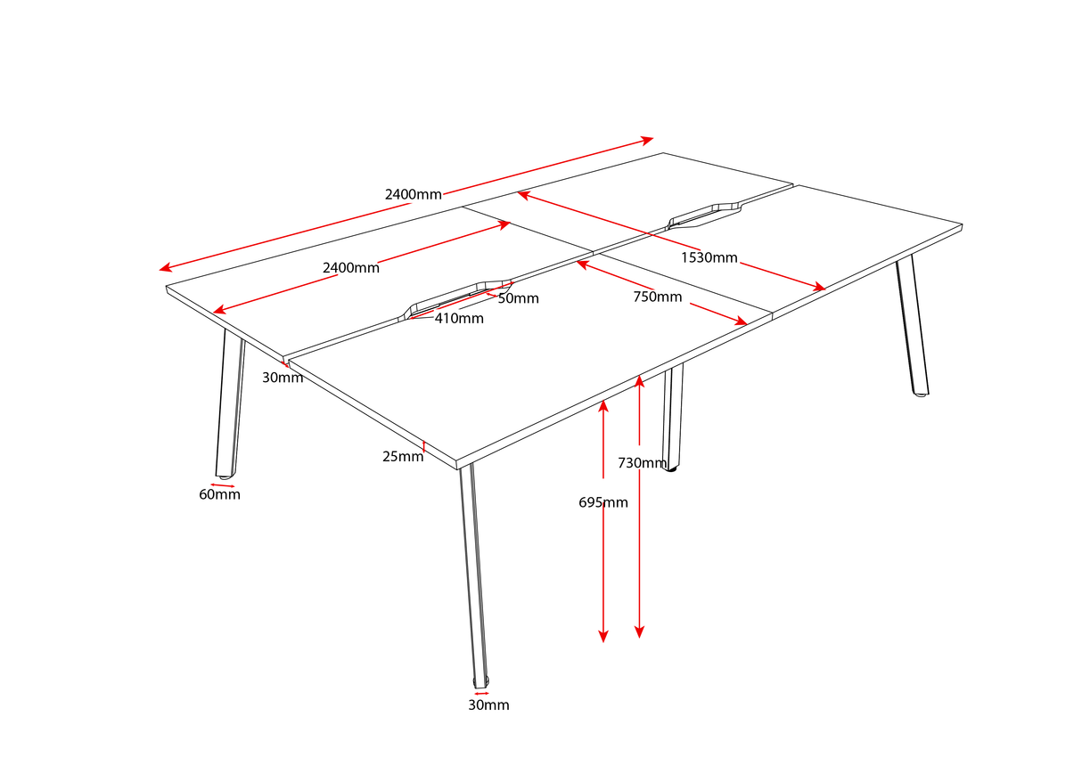 RL Eternity Double Sided Workstation