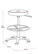 RL DS PU Upholstered Drafting Stool