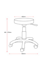 RL DS PU Upholstered Desk Height Utility Stool