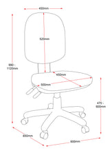 RL EC070BH Fabric Upholstered High Back Operator Chair