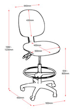 RL EC070BM Fabric Upholstered Drafting Chair