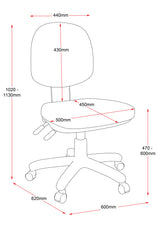 RL EC070CH Fabric Upholstered medium Back Operator Chair