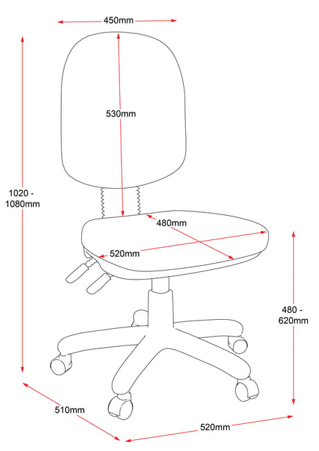 RL EG100CH Fabric Upholstered High Back Operator Chair