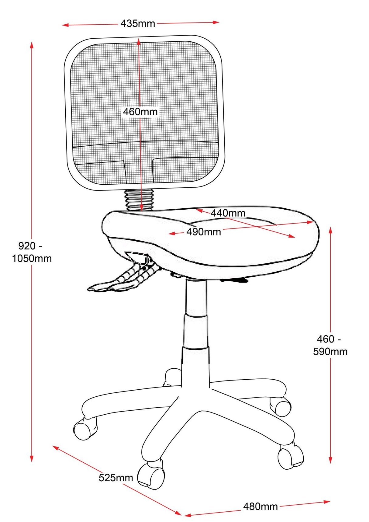 RL EM300 Mesh Back Operator Chair