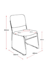 RL Evo Fabric Upholstered Metal Sled Base Visitor Chair