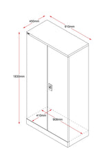 RL GO Swing Door Heavy Duty Stationery Cupboard – 3 Shelves