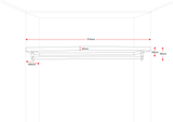 RL GO Steel Shelf with Hanging Rail