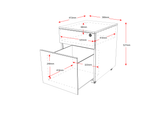 RL Go 2 Drawer Steel Mobile Pedestal