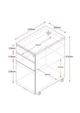 RL GO Slimline Steel Mobile Pedestal