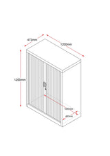 RL GO Tambour Door 1200mm Wide Cupboard