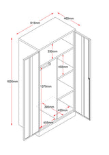 RL GO Tambour 2 Door Wardrobe