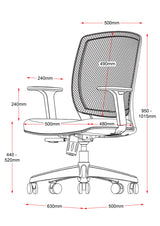 RL Hartley Medium High Mesh Back Operator Chair