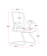 RL Harley Sled Base Mesh Back Visitor Chair