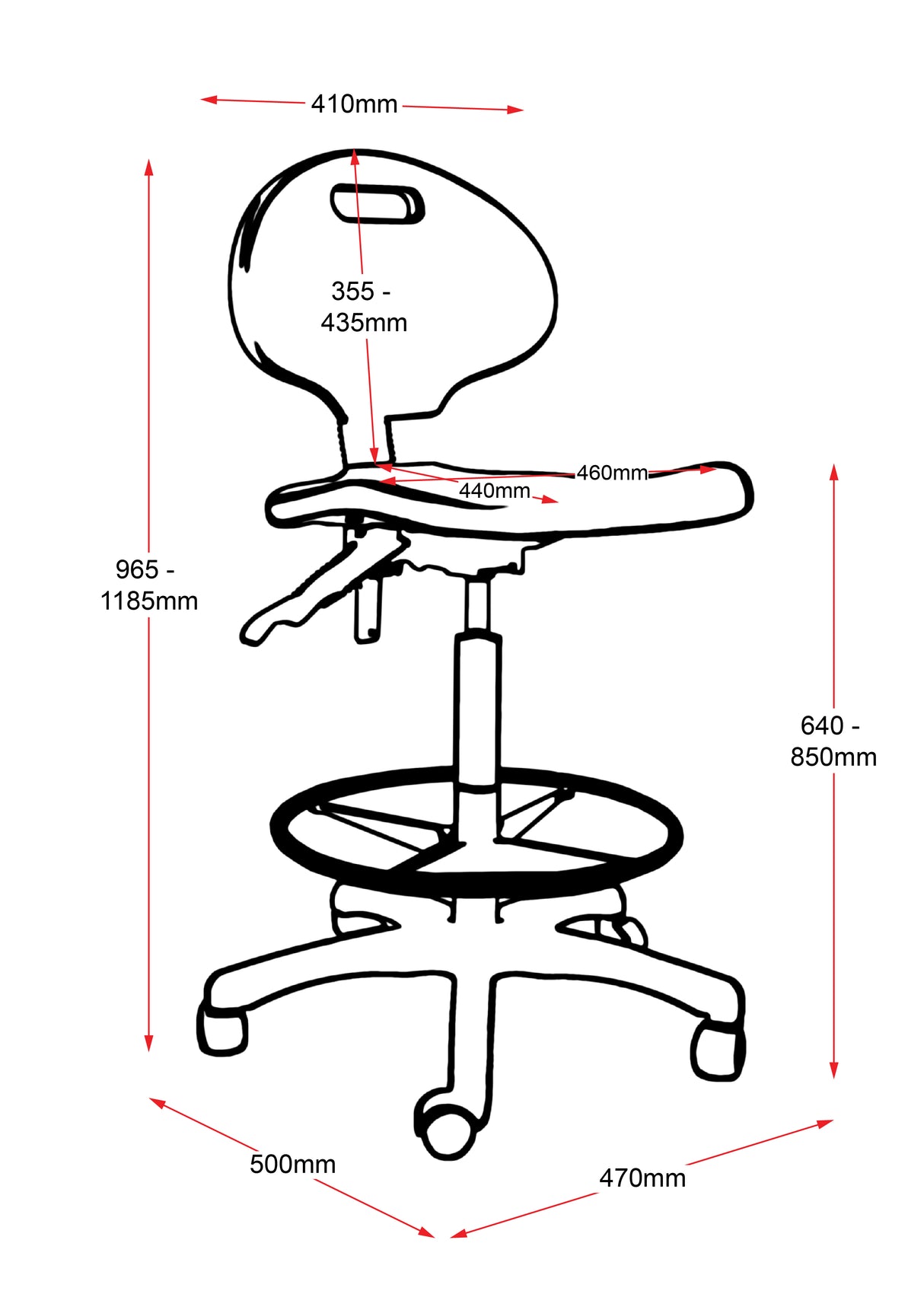 RL Rapid Laboratory Drafting Chair