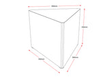 RL Mars Fabric Upholstered Triangle Ottoman