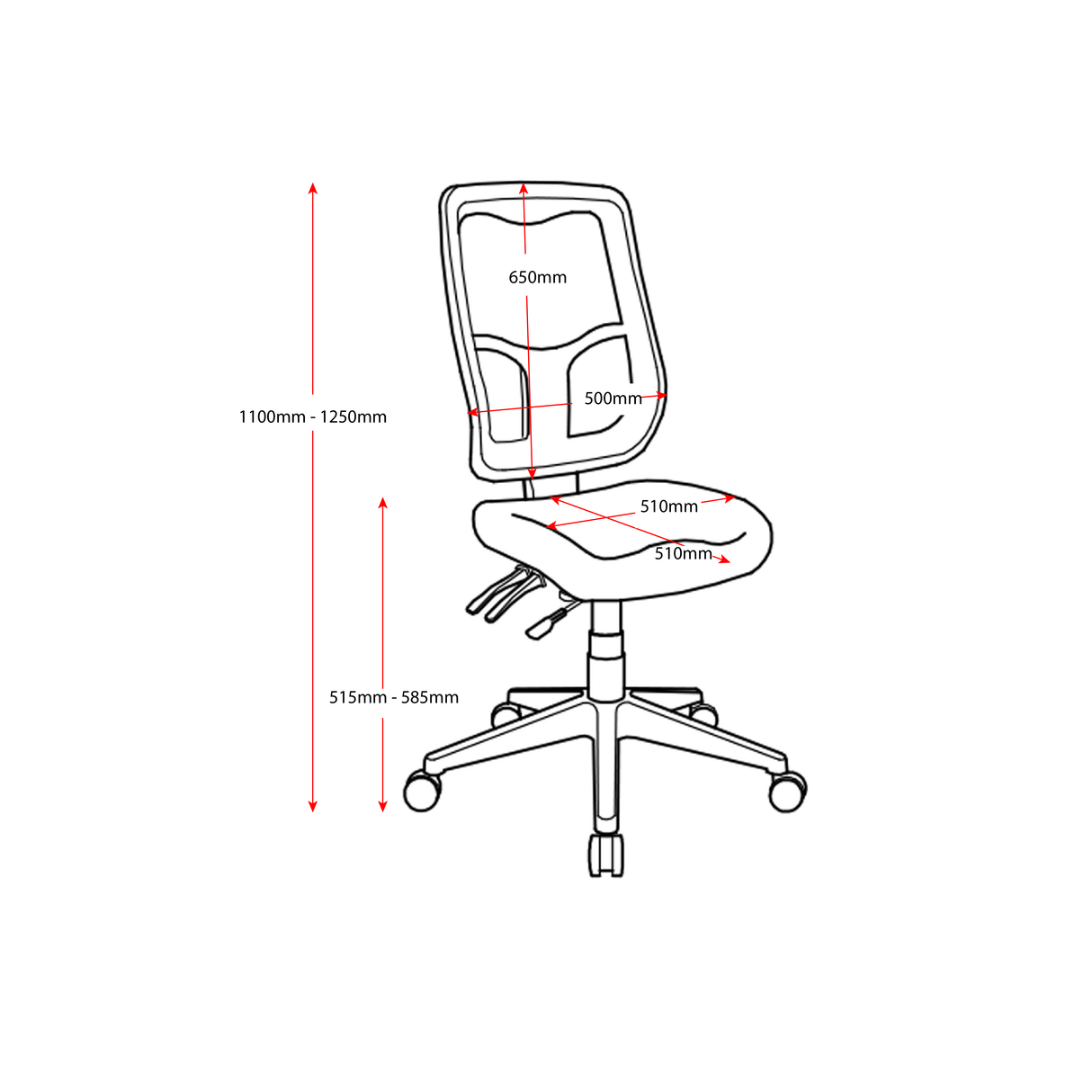 RL Merida High Mesh Back Operator Chair