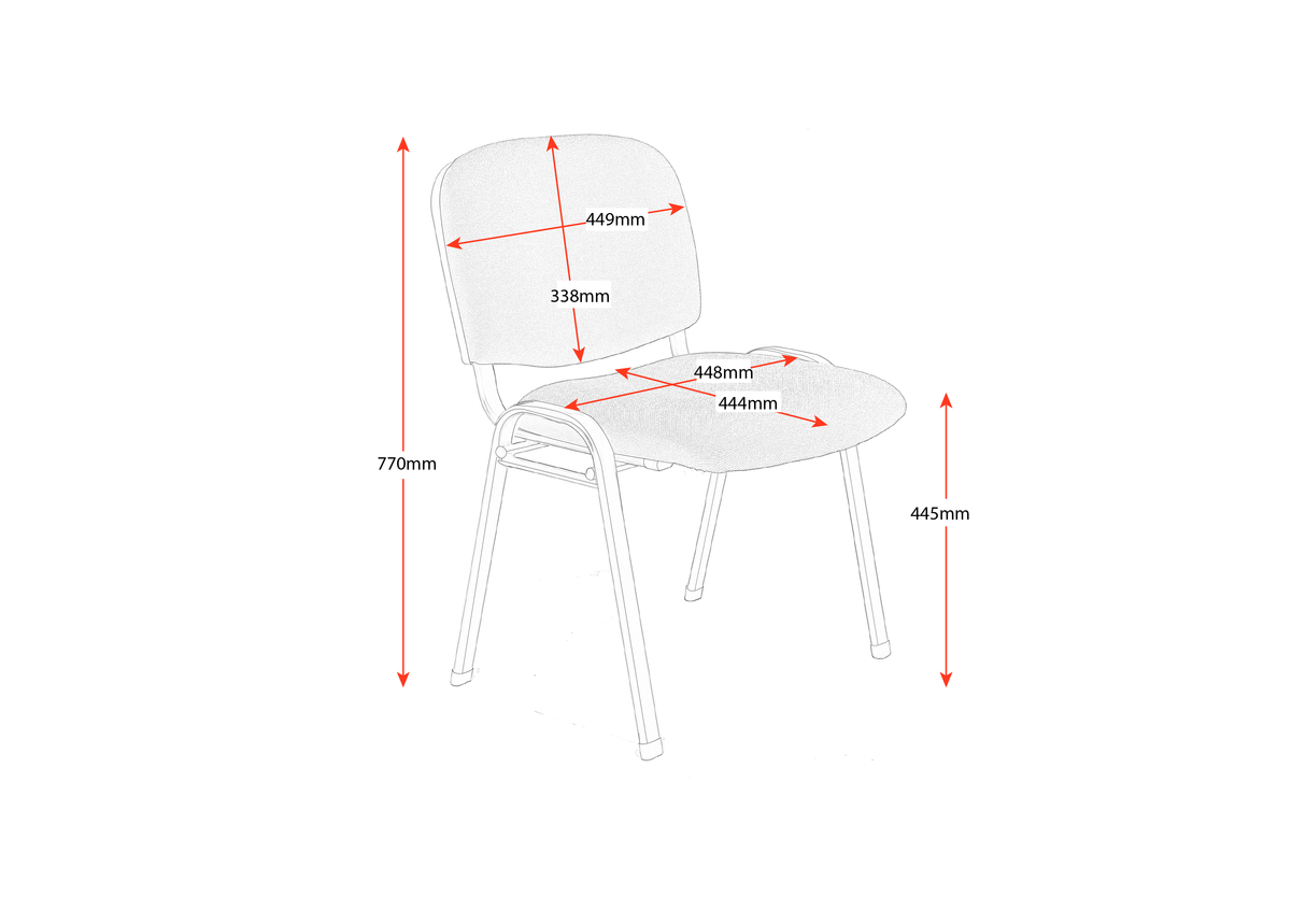 RL Nova Fabric Upholstered Stackable Metal 4 Leg Visitor Chair