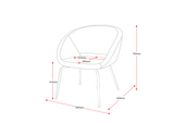 RL Opal Fabric Upholstered Breakout Area Tub Chair