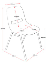 RL P100 Stackable Metal 4 Leg Visitor Chair