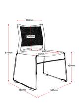 RL PMV Stackable Chrome Sled Base Hospitality Chair