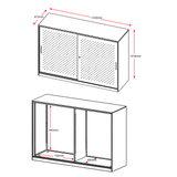 RL GO Tambour 1500W Wide Sliding Door Cupboard