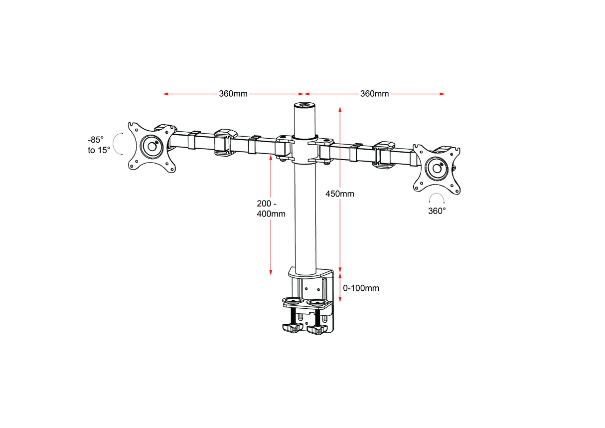 RL Revolve Dual Monitor Arm