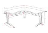 RL Span Metal Leg Corner Workstation