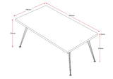 RL Rapid Span Silver Frame Meeting Table
