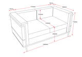 RL Space PU Upholstered 2 Seater Lounge