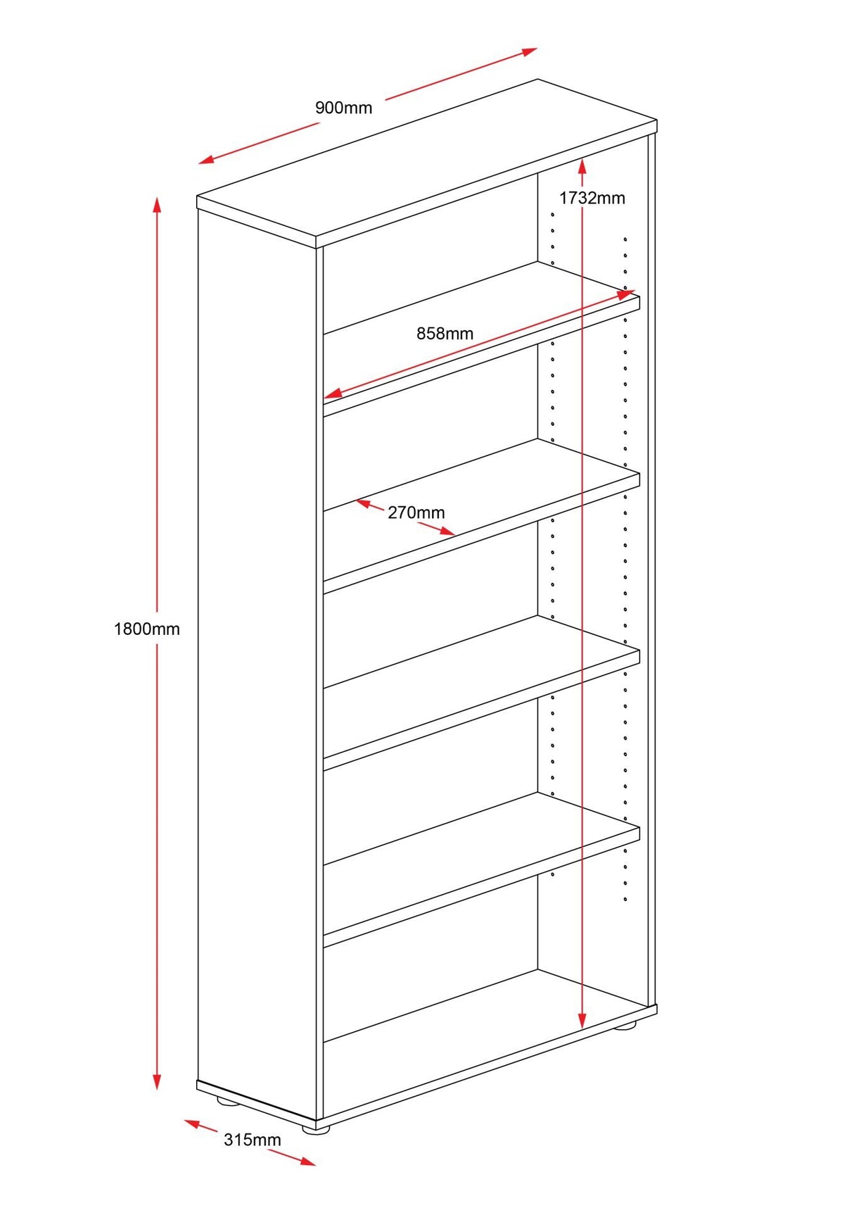 RL Rapid Span Bookcase
