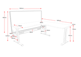 RL Boost Static Corner Desk with Eco Panel Screen