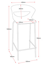 RL Taurus Chrome Leg Hospitality Bar Stool