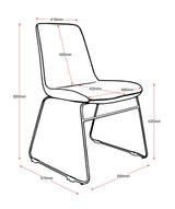 RL Tempo Fabric Upholstered Sled Base Stackable Visitor Chair