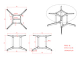 RL Typhoon Metal Round Meeting Table Frame