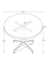 RL Typhoon Aluminium Base Round Meeting Table