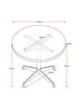 RL Typhoon Aluminium Base Round Meeting Table