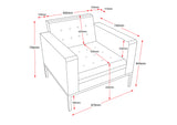 RL Venus PU Upholstered Single Seater Breakout Sofa