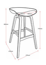 RL Virgo Timber Leg Counter Stool