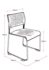 RL Wimbledon Stackable Sled Base Visitor Chair - Custom Colour