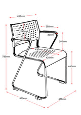 RL Wimbledon Stackable Chrome Sled Base Visitor Armchair