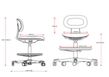 RL Yoyo Fabric Upholstered Drafting Chair