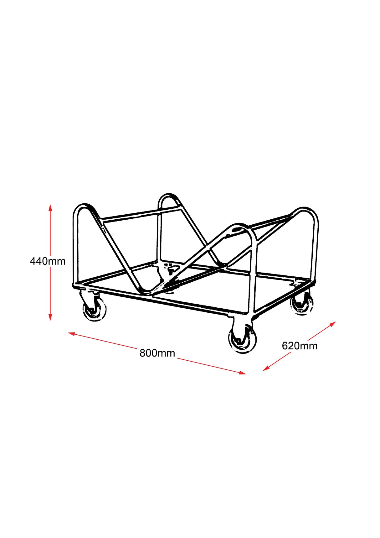 RL Z Metal Trolley for Hospitality Stackable Chair
