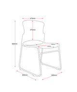 RL Zing Chrome Sled Base Stackable Visitor Armchair