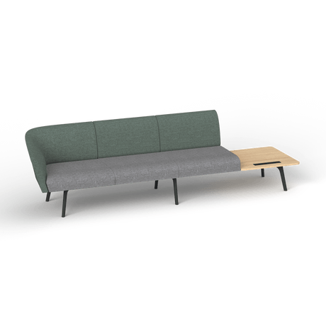 OL Willow Fabric Upholstered Reception Area Sofa with Side Table