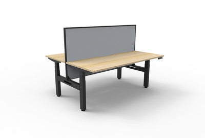 RL Boost+ Height Adjustable 2 User Back to Back Workstation with SHUSH30 Screen