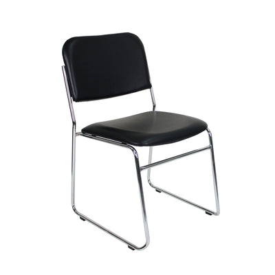 RL Evo PU Leather Upholstered Chrome Sled Base Visitor Chair
