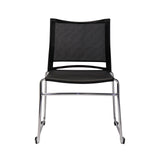 RL PMV Stackable Chrome Sled Base Hospitality Chair