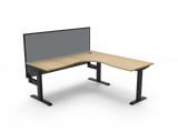 RL Boost Static Corner Desk with Aluminium Framed Screen
