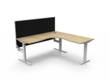 RL Boost Static Corner Desk with Aluminium Framed Screen