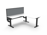 RL Boost Static Corner Desk with Aluminium Framed Screen